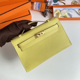 Hermès Mini Kelly Pochette сумка epsom кожа золотая застежка Раз
