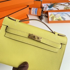 Hermès Mini Kelly Pochette сумка epsom кожа золотая застежка Раз