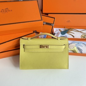 Hermès Mini Kelly Pochette сумка epsom кожа золотая застежка Раз