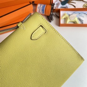 Hermès Mini Kelly Pochette сумка epsom кожа цыплячий желтый сере