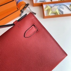 Hermès Mini Kelly Pochette сумка-клатч из кожи Epsom, китайский к