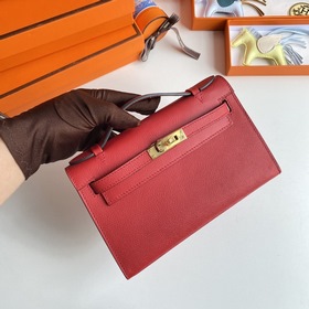 Hermès Mini Kelly Pochette сумка-клатч из кожи Epsom, китайский к