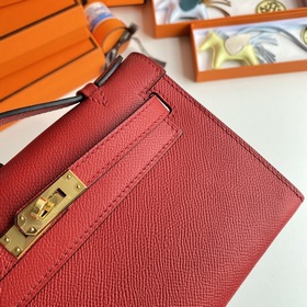 Hermès Mini Kelly Pochette сумка-клатч из кожи Epsom, китайский к