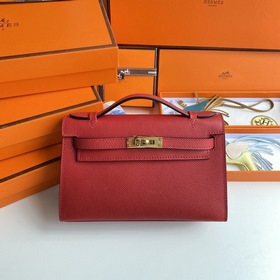 Hermès Mini Kelly Pochette сумка-клатч из кожи Epsom, китайский к