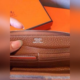 Hermès Кожаный кошелек с одной молнией togo