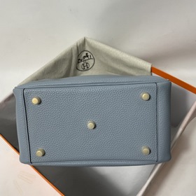 Hermès Импортная сумка из кожи TC, льняной синий с золотыми сереб