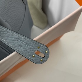 Hermès Импортная сумка из кожи TC, льняной синий с золотыми сереб