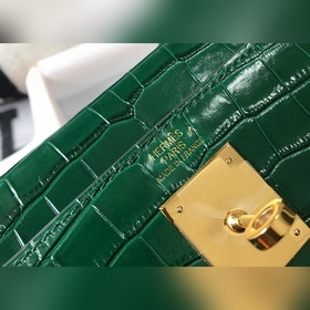 Hermès Ручная сумка из телячьей кожи с тиснением, внутренний слой