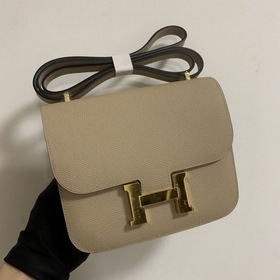 Hermès Constance 19 Импортная сумка из кожи эпсом, полностью сшит