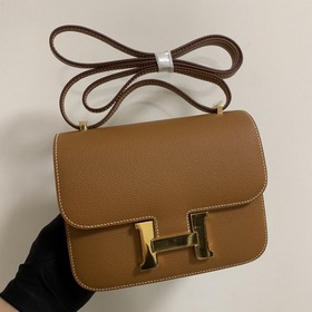 Hermès Constance 19 Импортная сумка из кожи эпсом, полностью сшит
