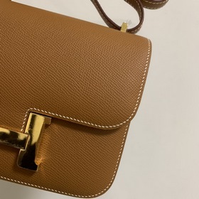 Hermès Constance 19 Импортная сумка из кожи эпсом, полностью сшит