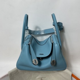 Hermès Импортная сумка из кожи TC серебристыми застежками Сумка с