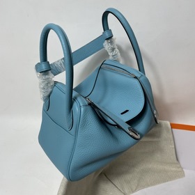 Hermès Импортная сумка из кожи TC серебристыми застежками Сумка с