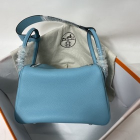 Hermès Импортная сумка из кожи TC серебристыми застежками Сумка с