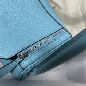 Hermès Импортная сумка из кожи TC серебристыми застежками Сумка с