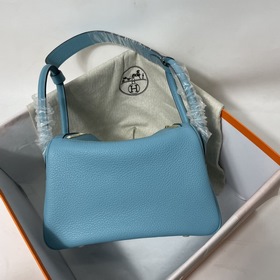 Hermès Импортная сумка из телячьей кожи TC, северный синий, сереб