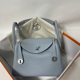 Hermès Импортная сумка из кожи TC, льняной синий, золотые и сереб