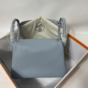 Hermès Импортная сумка из кожи TC, льняной синий, золотые и сереб