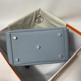Hermès Импортная сумка из кожи TC, льняной синий, золотые и сереб
