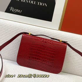 Hermès, сумка с крокодиловым узором из блестящей кожи, сумка чере