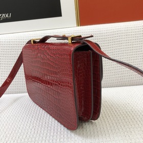 Hermès, сумка с крокодиловым узором из блестящей кожи, сумка чере