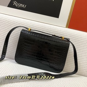 Hermès, сумка с крокодиловым узором из блестящей кожи, сумка чере