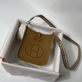 Сумка Hermes mini17 через плечо, оригинальная кожа TC, прошита во