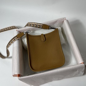 Сумка Hermes mini17 через плечо, оригинальная кожа TC, прошита во