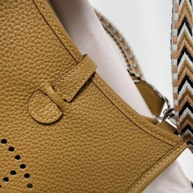 Сумка Hermes mini17 через плечо, оригинальная кожа TC, прошита во