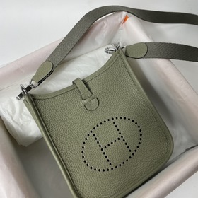 Hermès mini17 сумка через плечо, оригинальная кожа TC, прошита во
