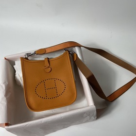 Hermès mini17 сумка через плечо, оригинальная кожа TC, прошита во