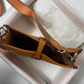 Hermès mini17 сумка через плечо, оригинальная кожа TC, прошита во