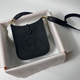 Сумка Hermes mini17 через плечо, оригинальная кожа TC, прошита во