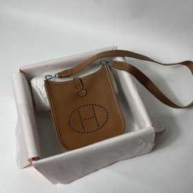 Hermès mini17 сумка через плечо, оригинальная кожа TC, прошита во