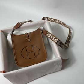 Hermès mini17 сумка через плечо, оригинальная кожа TC, прошита во