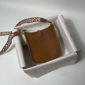 Hermès mini17 сумка через плечо, оригинальная кожа TC, прошита во