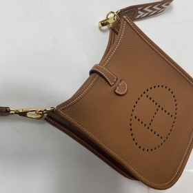 Hermès mini17 сумка через плечо, оригинальная кожа TC, прошита во