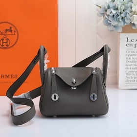 Hermès mini lindy сумка через плечо Импортная кожа TC Шов с вос