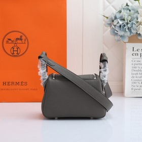 Hermès mini lindy сумка через плечо Импортная кожа TC Шов с вос