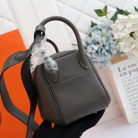 Hermès mini lindy сумка через плечо Импортная кожа TC Шов с вос