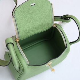 Hermès mini lindy сумка через плечо Импортная кожа TC Шов с вос