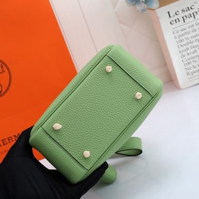 Hermès mini lindy сумка через плечо Импортная кожа TC Шов с вос