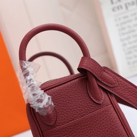 Hermès mini lindy сумка через плечо Импортная кожа TC Шов с вос