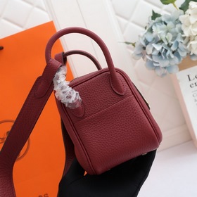 Hermès mini lindy сумка через плечо Импортная кожа TC Шов с вос