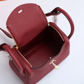 Hermès mini lindy сумка через плечо Импортная кожа TC Шов с вос