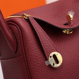Hermès mini lindy сумка через плечо Импортная кожа TC Шов с вос