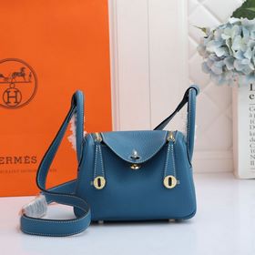 Hermès mini lindy сумка через плечо Импортная кожа TC Шов с вос