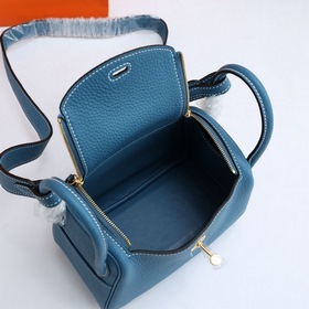 Hermès mini lindy сумка через плечо Импортная кожа TC Шов с вос