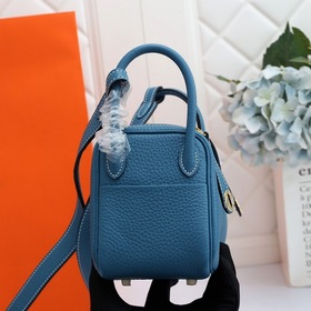 Hermès mini lindy сумка через плечо Импортная кожа TC Шов с вос
