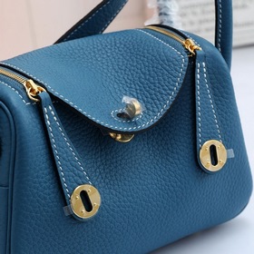 Hermès mini lindy сумка через плечо Импортная кожа TC Шов с вос